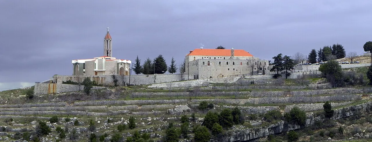 The Monastery of Saint Maron in Annaya in winter