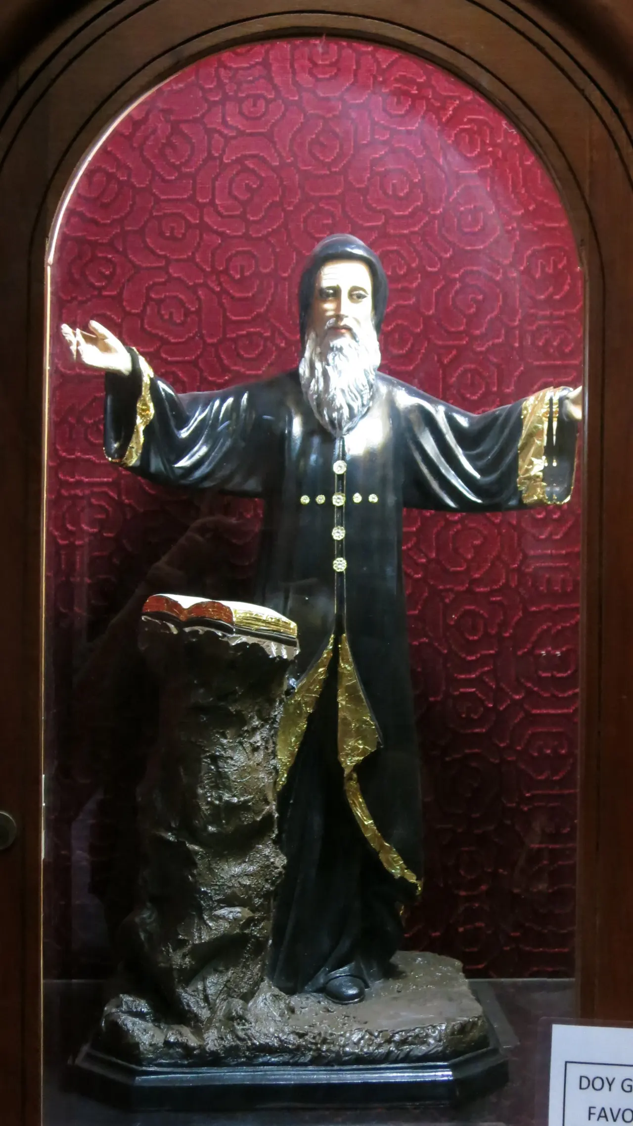 A statue of Saint Charbel Makhlouf in the Basilica of Our Lady of Zapopan, Mexico
