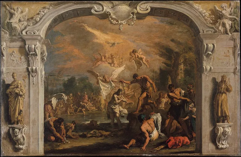 The Baptism of the Lord, artwork for the first Luminous Mystery of the Rosary