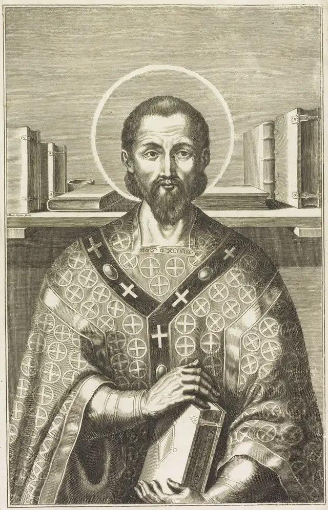 Engraved portrait of Saint John Chrysostom