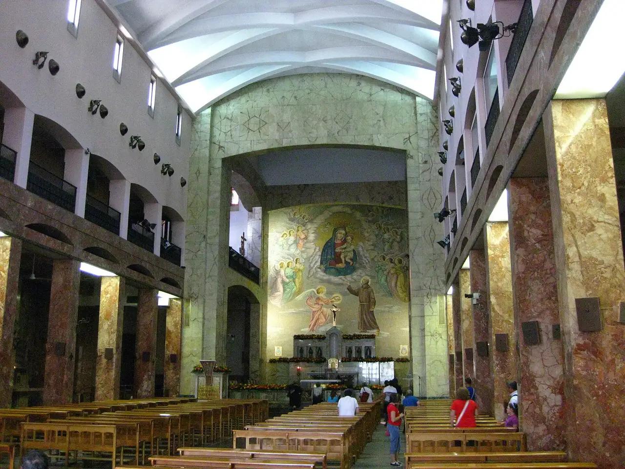 Interior of the church of Santa Maria delle Grazie, where Padre Pio celebrated Mass for fifty years