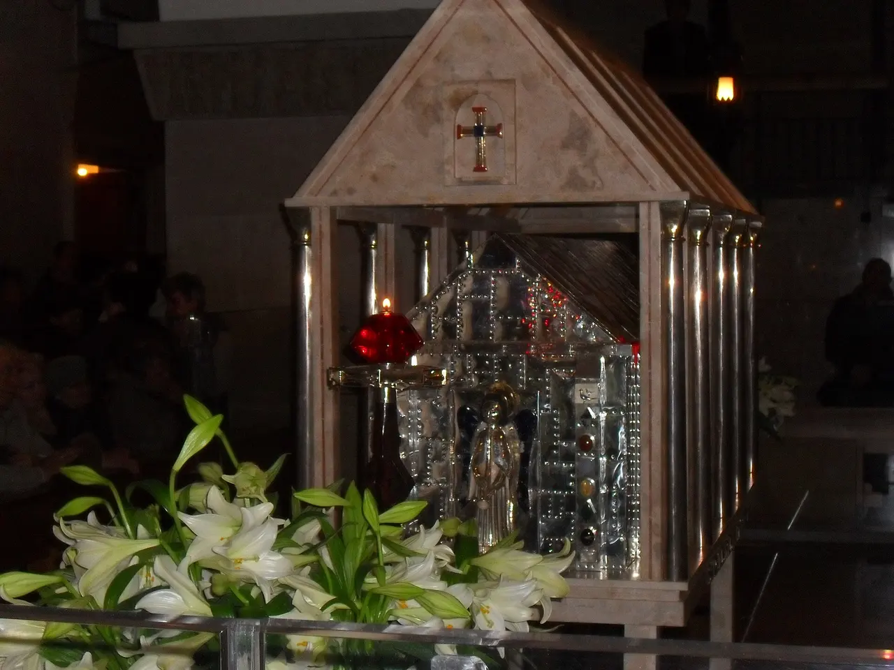 The tomb of Padre Pio in the crypt at San Giovanni Rotondo